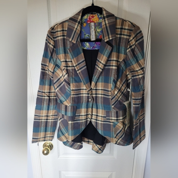 ARATTA Dulce Plaid Blazer Sz S NWT - Picture 7 of 13